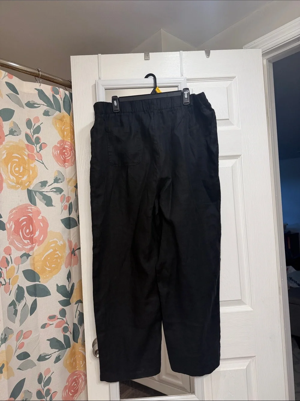 NWT! Quince Black Wide-Leg Linen Trousers in Black szXL - Picture 7 of 10